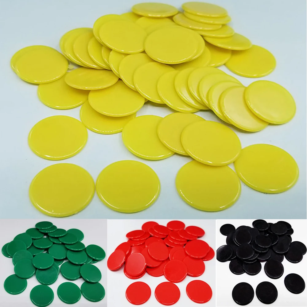 Bingo Chips 16mm 10 x 10 Colours 