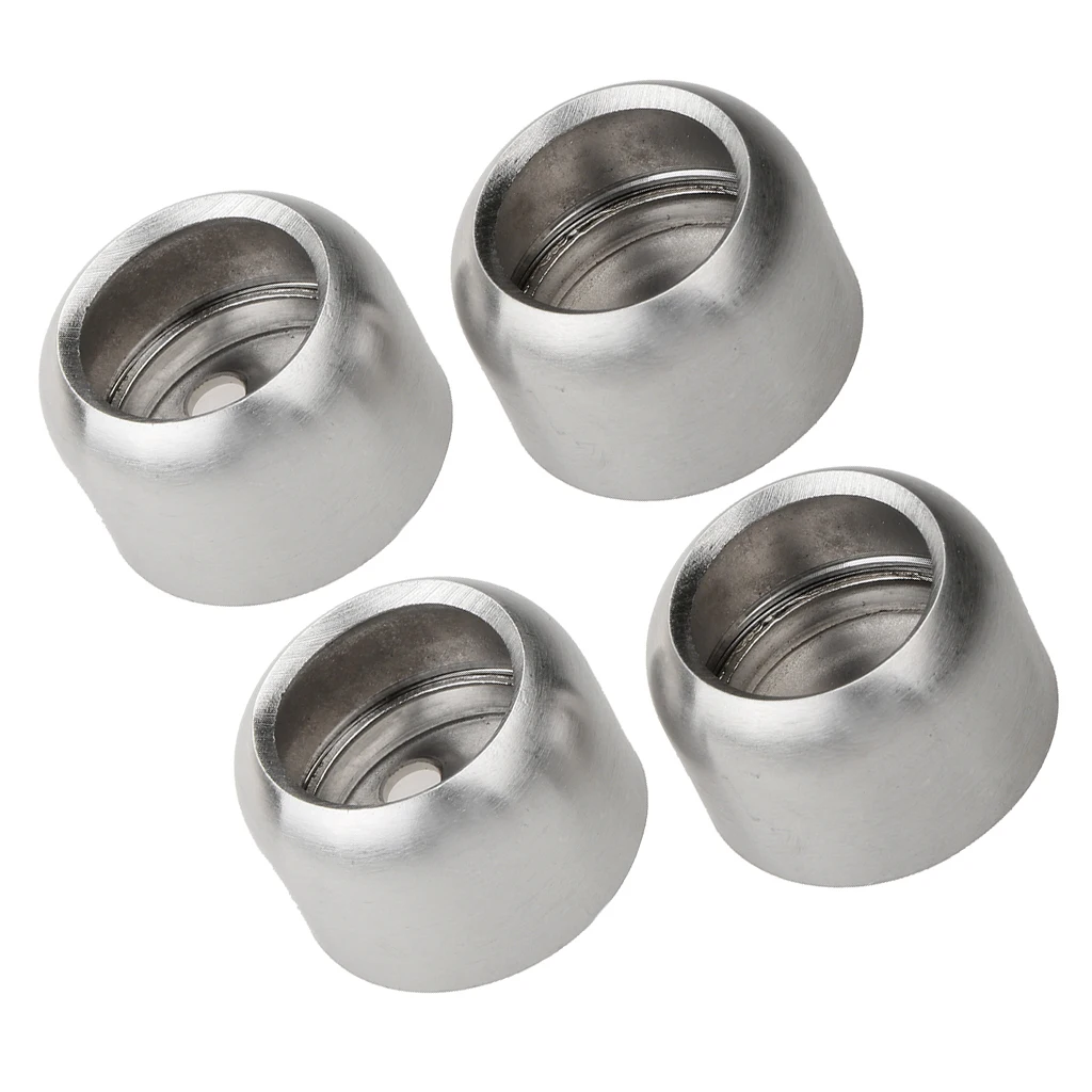4x Cabinet Tube Bracket Hanging Rail Flange Rod End Support,19mm Dia