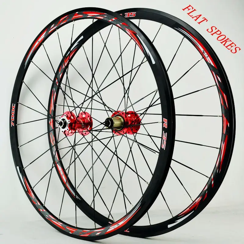 Pasak Road Bike Wheelset 700c Disc Brake Flat Spoke 24 Holes 30mm Depth QR F9x100 R9x135mm Alu Rim 29er Wheelset V Clamp Brake