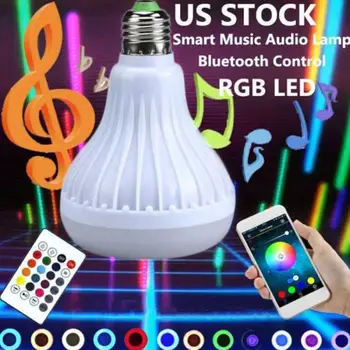 

LED Music Bulb LED Speaker LED Loudspeaker Colorful Portable MINI Smart Bluetooth 4.0 E27 Wireless Audio KTV Gift Lamp Home