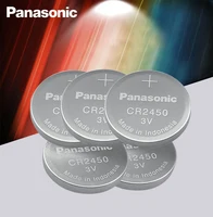 5PC New Original Panasonic CR2450 CR 2450 3V Lithium Button Cell Battery Coin Batteries For Watches,clocks,hearing aids 1