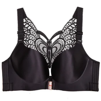 

Women Sexy Bra Seamless Front Closure Bra Back Butterfly Lace Push Up Bra Brassiere