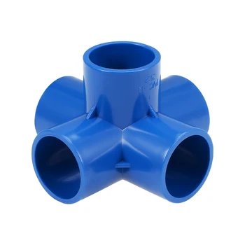 

UXCELL 2Pcs PVC Pipe Fitting Tee 40/50mm Socket PVC Fittings Connector Reducing Coupling Hub by Hub DWV Pipe Fitting Gray Blue