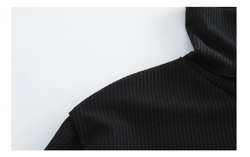 Женский свитер с высоким воротом, сексуальный вязаный свитер с открытой спиной, повседневный черный облегающий топ с бантом сзади, облегающий пуловер, уличная одежда