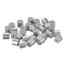 Uxcell 3,4 мм 1/8 дюйма кабель трос алюминиевые рукава зажим обжимной петли 30 шт