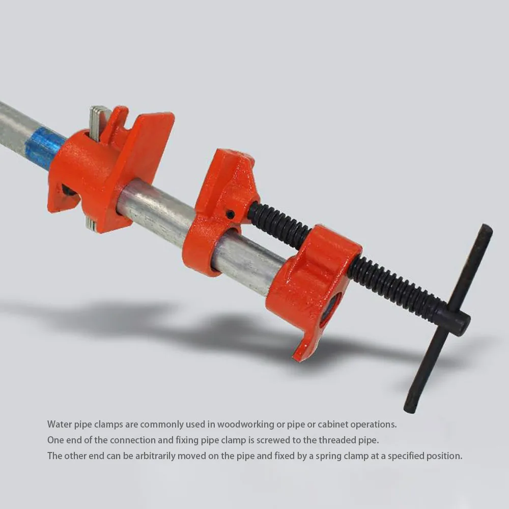 

3/4 Inch Heavy Duty Pipe Clamp Woodworking Wood Gluing Pipe Clamp Pipe Clamp Fixture Carpenter Woodworking Tools