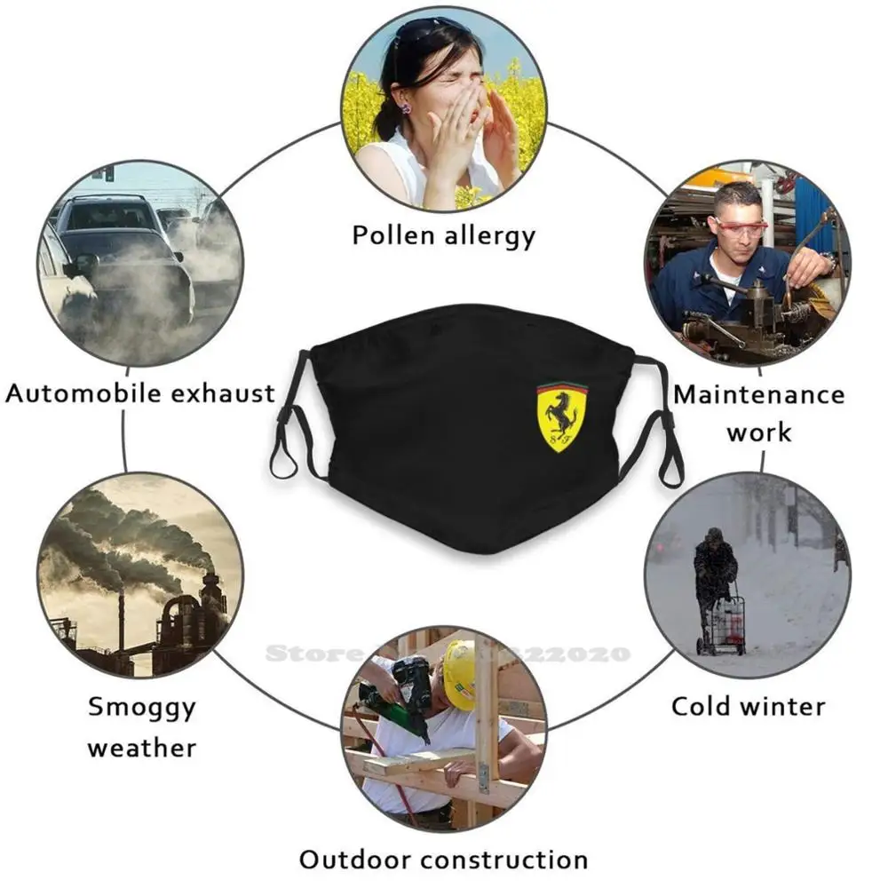 mens white scarf Ferrari Wind-Proof Dust-Proof Sport Neck Scarf Team Ferrari Ferrari Car Cars Turbo Fire Project Car mens blanket scarf