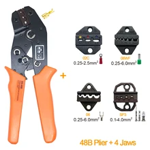 SN-48B 4 Челюсти инструментарий обжимные плоскогубцы 0,5-1.5mm2 20-15AWG 2,8 4,8 6,3 VH2.54 3,96 2510/трубка/изоляционные клеммы электрические инструменты