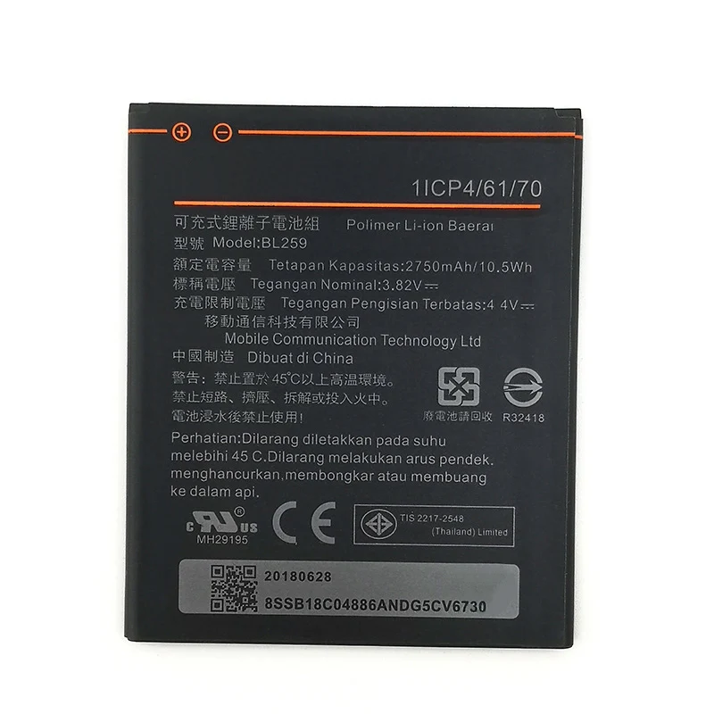 

NEW Original 2750mAh BL259 Battery For lenovo BL259 High Quality Battery + Tracking Number