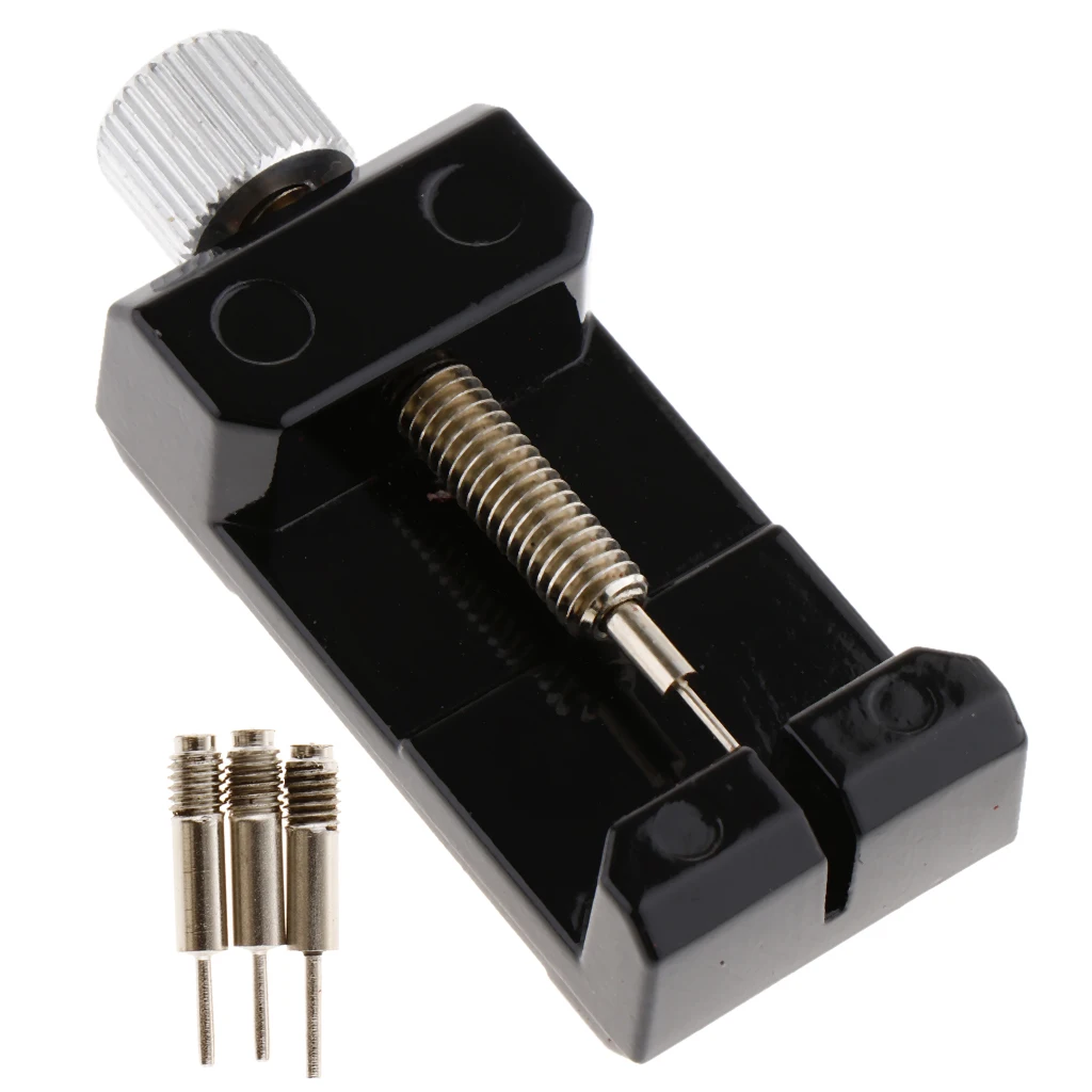 

Portable Solid Metal Adjuster Watch Band Strap Bracelet Link Pin Remover Removal Repair Tools with 3 Extra Pins