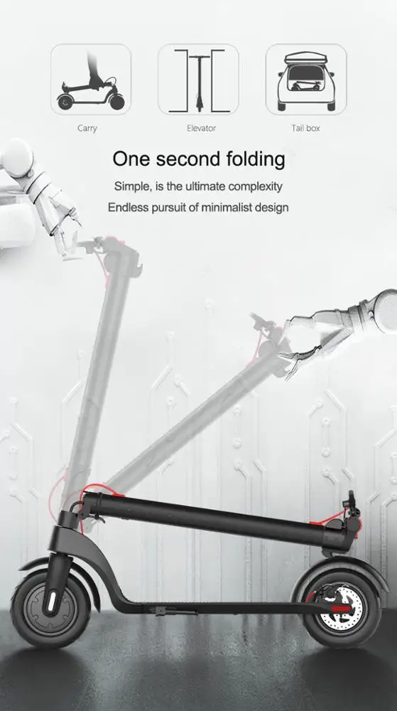 Flash Deal China X7 factory  Vacuum tires electronic scooter high quality for Adults 4