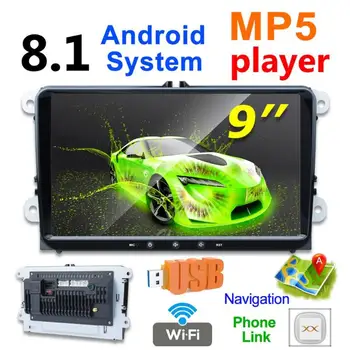 

VODOOL K9 Quad Core Android 8.1 Car Stereo MP5 Player 9 inch Touch Screen GPS Navigation Bluetooth WiFi USB FM Radio Head Unit