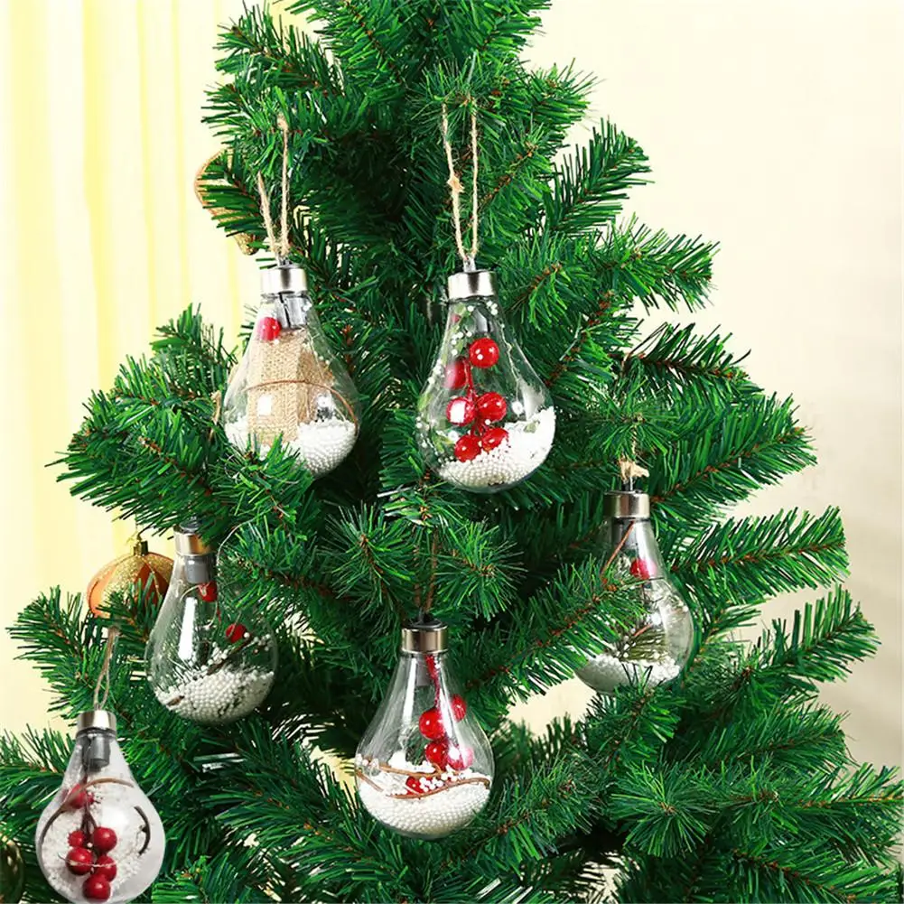 6 шт. светодиодный елочные шары легкие светящиеся Романтика новогодняя елка украшение огнями Рождественские шары