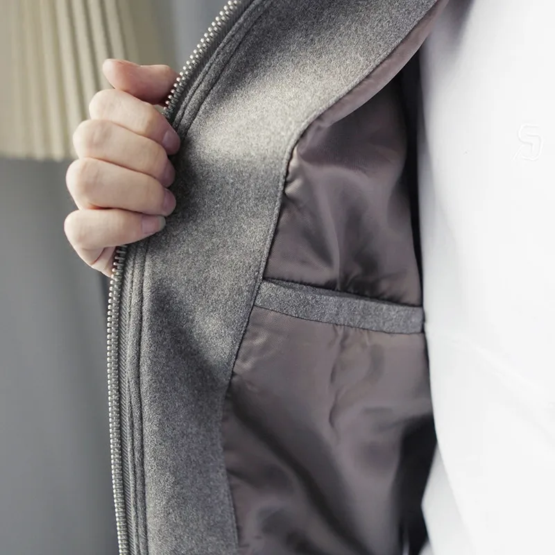 

Casual Gray Man Jacket SlimBomber Bombers Homme Windbreaker Men Spring Autumn Mens Jackets And Coats Outwear FYY278