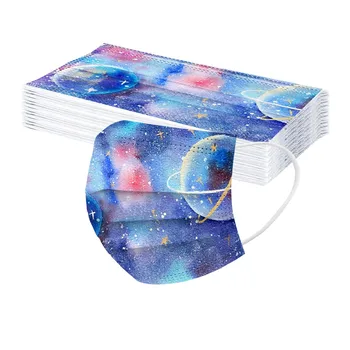 

50PC Christmas Cartoon Kids Disposable Mask 3Layer Child Filter Hygiene Thicken Children's Face Mouth Mask Earloop Fast Delievry