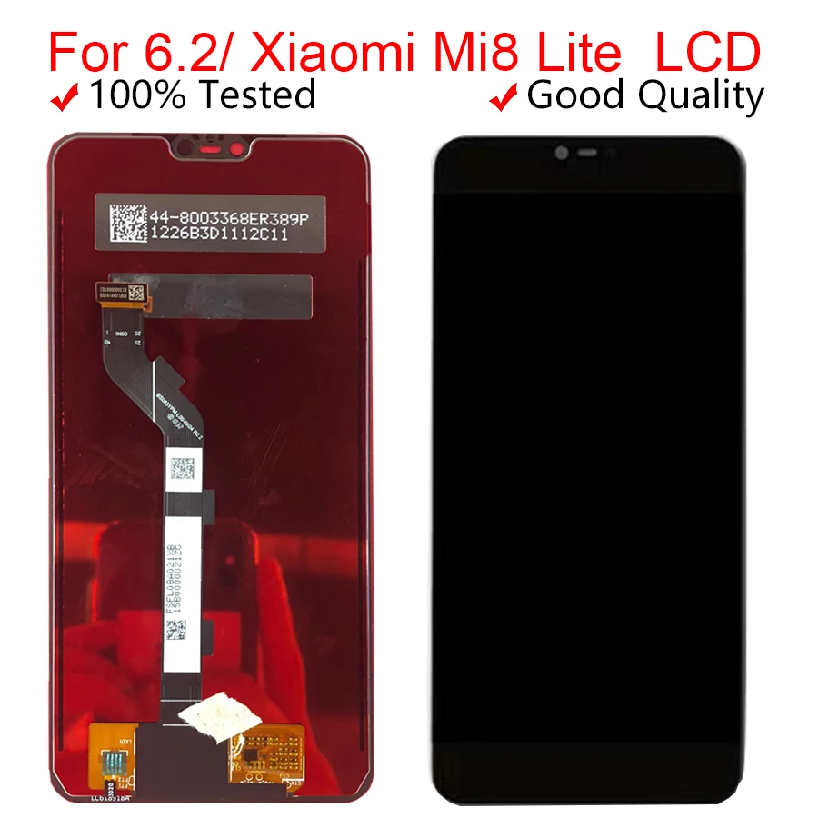 Оригинальный Для Xiaomi Mi 8 Lite ЖК-дисплей сенсорный экран дигитайзер сборка с рамкой