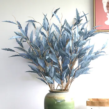 

Wormwood long branch fake plants Flower arrangement greens silk artificial flowers for home table decoration flores