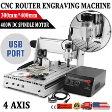 

CNC Router Engraving Machine Engraver T-SCREW 3040T 4 Axis Desktop Wood Carving DIY Crafts Cutter Advertising Signs Cut Machine