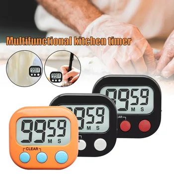 

4 Colors Digital Kitchen Timer Big Digits Loud Alarm Magnetic Backing Stand Large LCD Display For Cooking Baking Sports Games