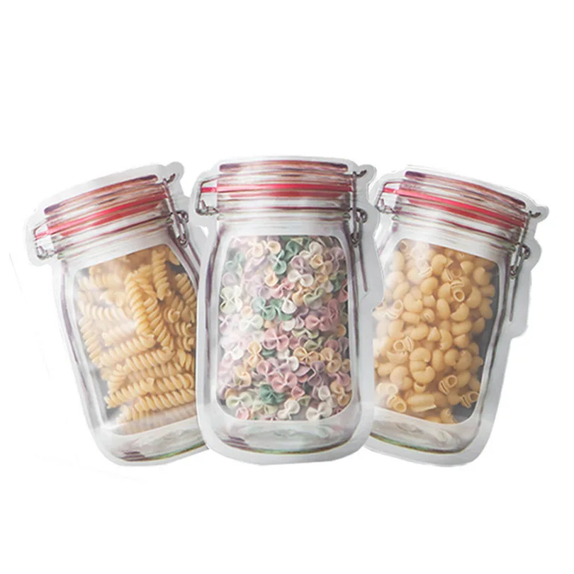 Food Storage Bags Reusable Mason Jar Waterproof