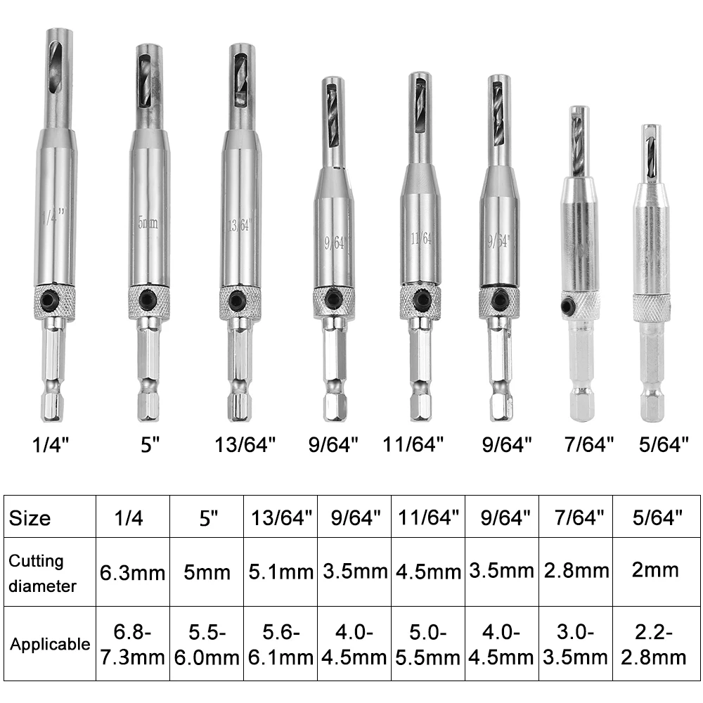 10 шт. оконные Центрирующие шарнирные сверла набор дверных шкафов пилота Дырокол резак набор деревообрабатывающий сверлильный сердечник сверло инструменты
