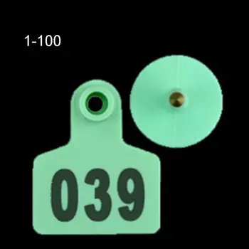

100PCS Soft TPU Ear Tags Livestock Identification Ear Tag Applicator for Pig Cow N58C