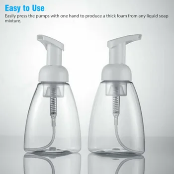 

1/5/10 Pcs 250/300ml Clear Shower Foaming Bottle Soap Dispenser Liquid Pump Container Bottle Bathroom Travel YU-Home