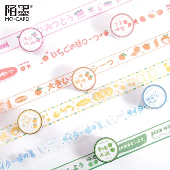 

25mm*3m Kawaii Transparent Peach Orange Pet Washi Tape Stickers Scrapbooking Masking Tape Bullet Journal School Supplies sl2483