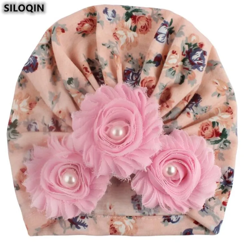 SILOQIN Модная Детская кепка, Модная хлопковая шапочка, мягкие удобные детские шапки с цветами, для детей от 3 месяцев до 4 лет, Новинка
