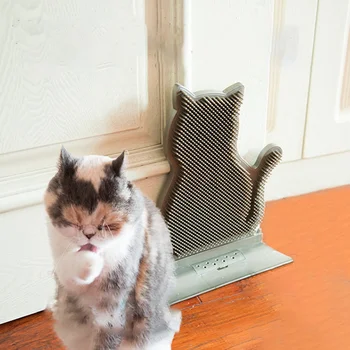 

Cat Self Groomer, Interior Wall Corner Massage Comb Grooming Brush Kitten Interactive Toy