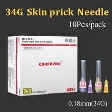 

10pcs Disposable Hypodermic Needle 34G 1.5mm 2.5mm Meso Filler Injection Mesotherapy Needle Cosmetic Sterile Needles