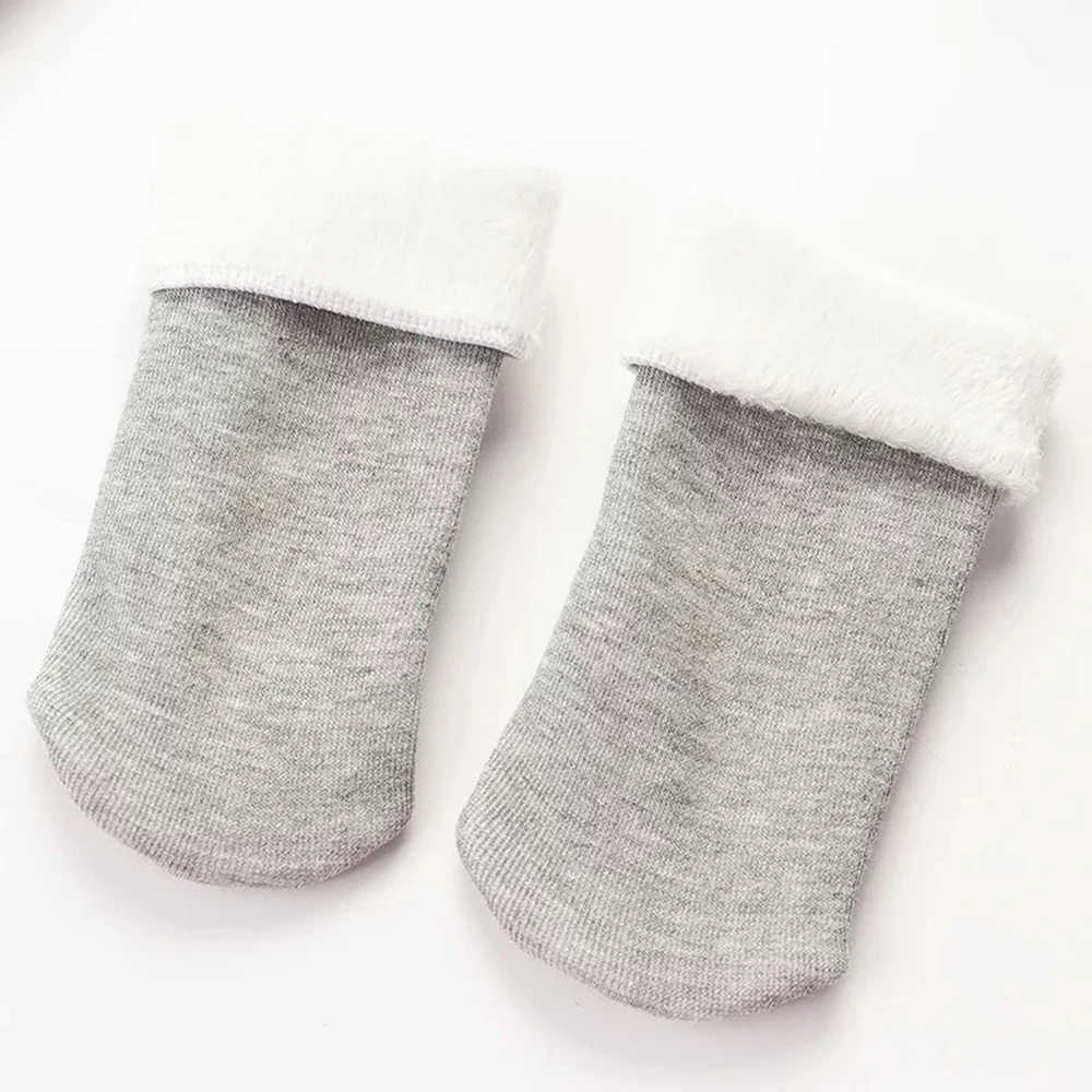 1 пара детских носков утолщенные зимние мягкие теплые носки для маленьких мальчиков и девочек, теплые нескользящие носки для малышей - Цвет: 4
