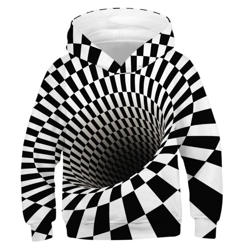 Black Хэллоуин косплей 3D печать мальчики девочки толстовка верхняя одежда детская одежда с капюшоном Детский пуловер Топы для 6 7 8 9 10 11 12 лет - Цвет: Black