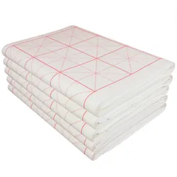 Papier de calligraphie Xuan, 100 feuilles de papier de riz pour calligraphie chinoise débutant avec grilles 