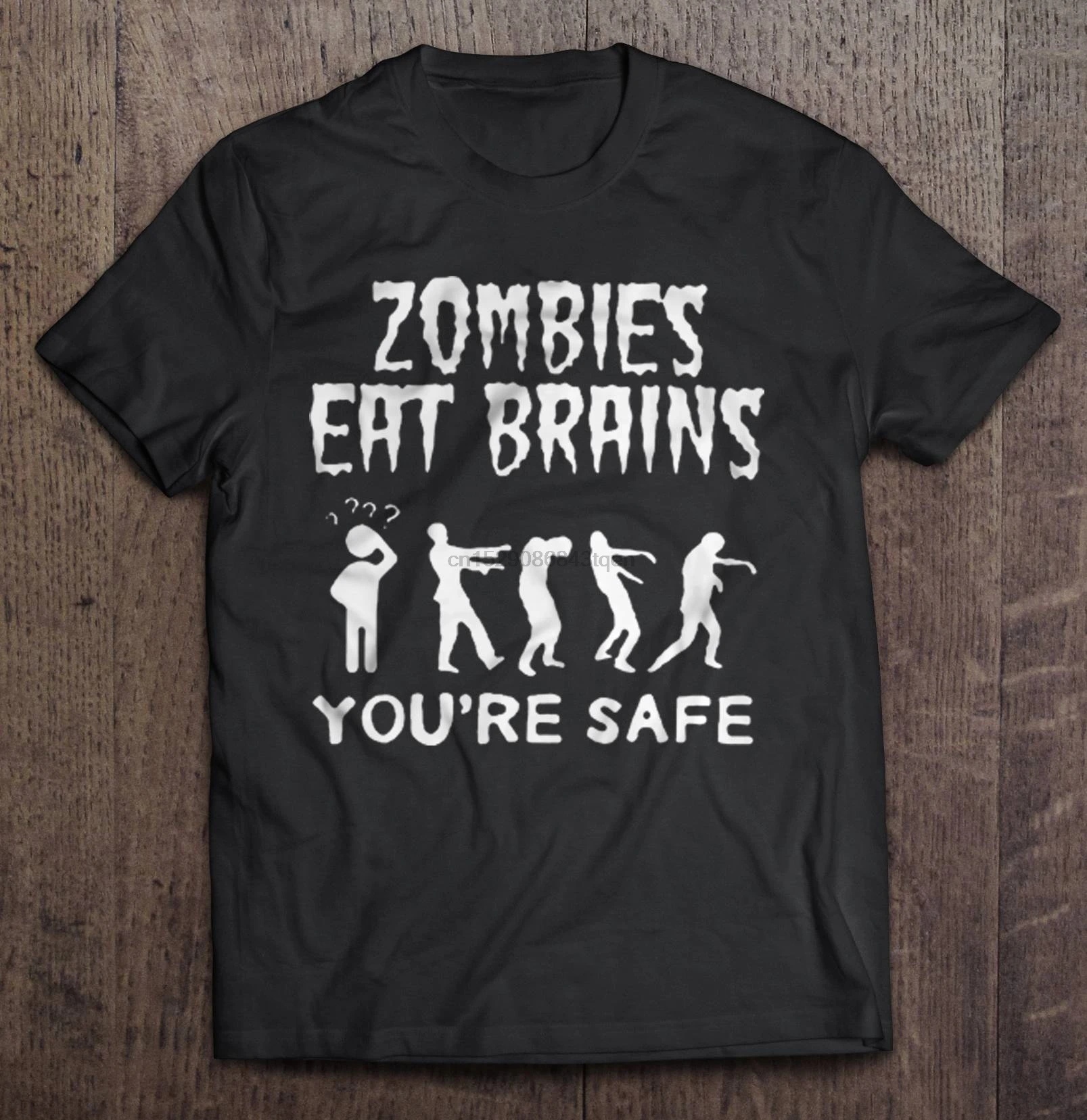 Мужская забавная футболка модная зомби Eat Brains You re Safe женская | одежда