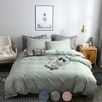 

Bedding Set Solid Color Duvet Cover Sets Quilt Covers Pillowcases