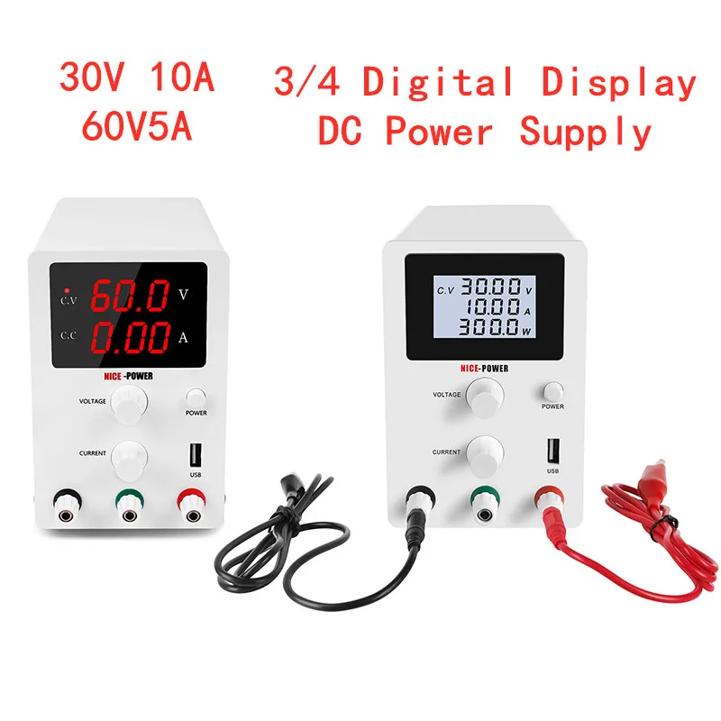 

Adjustable dc power supply laboratory 30v 10a digital switch power lab power supplies switched source bench source