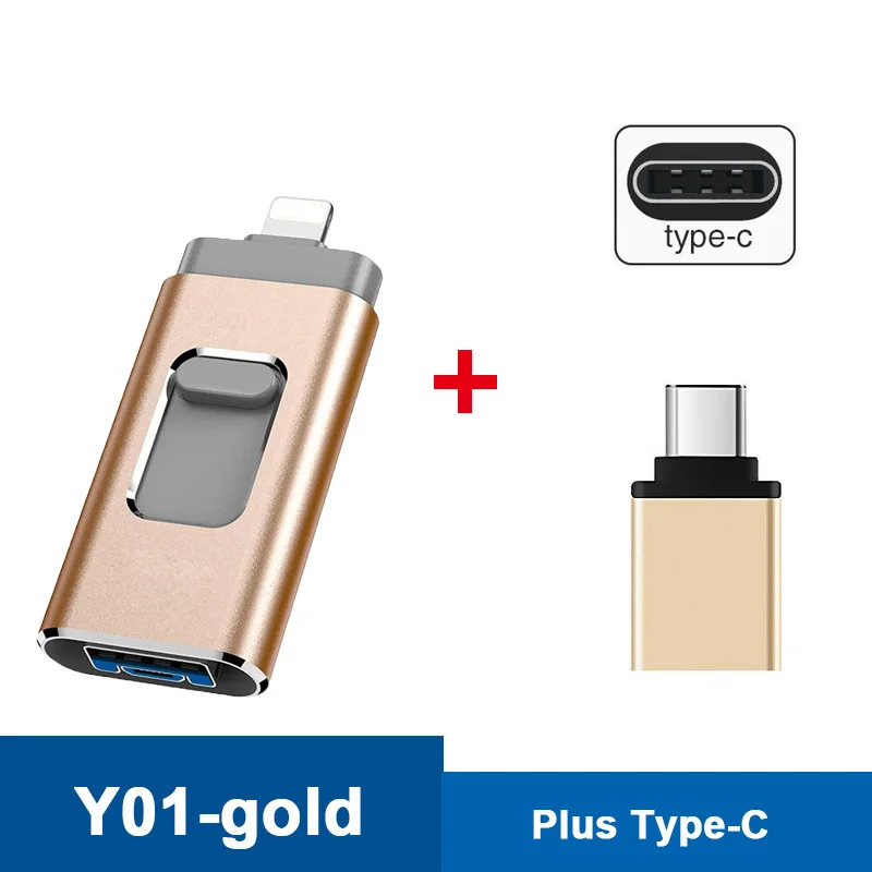 USB флэш-накопитель для iPhone X/8/7/7 Plus/6 Plus/6s/5/SE/ipad портативный флэш-накопитель 16 Гб 64 usb-шнур "сделай сам" Pendrive 128 ГБ оперативной памяти, 32 Гб встроенной памяти, с Тип c ФЛЕШКА флешка гитара - Цвет: Y01-USB2.0-G-Type-c