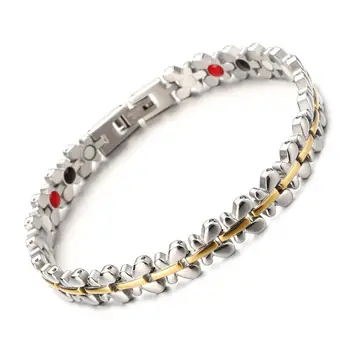 

New stainless steel butterfly magnet Bracelet titanium steel animal health energy hand decoration negative ion jewelry