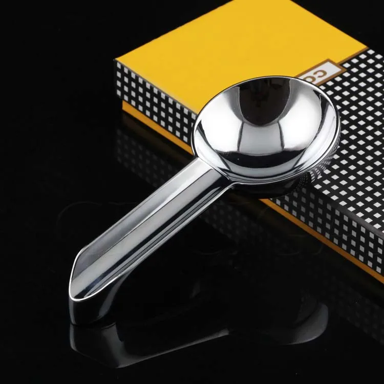 COHIBA металлическая пепельница для сигар, домашний портативный роскошный пепельница для 1 Сигары, подставка для сигарет, Cenicero, для улицы, с подарочной коробкой - Цвет: BLACKSILVER