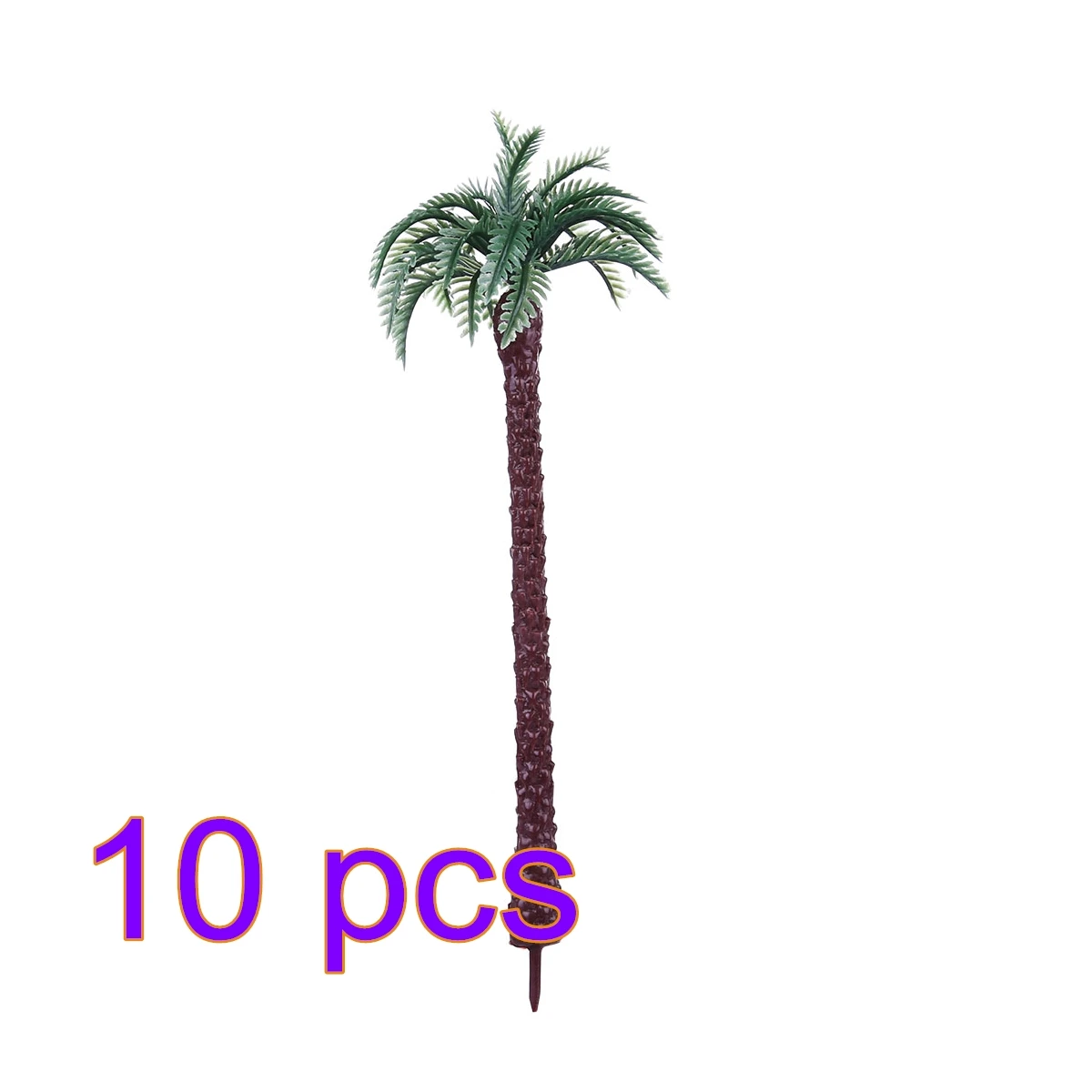 

10 Pcs 19cm Plastic Coconut Palm Tree Train Railroad Architecture Diorama Tree Model Trees For Diy Miniature Landscape