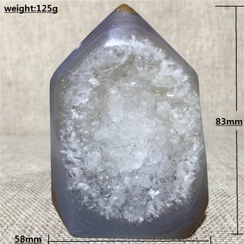 

natural Agate geode quartz crystal wand point Home furnishing decoration stone Crystal rod column tower