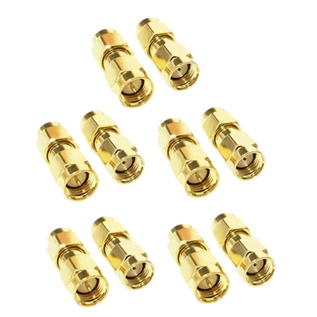 

10 Pcs SMA Male to SMA Male Plug in Series RF Coaxial Adapter Connector