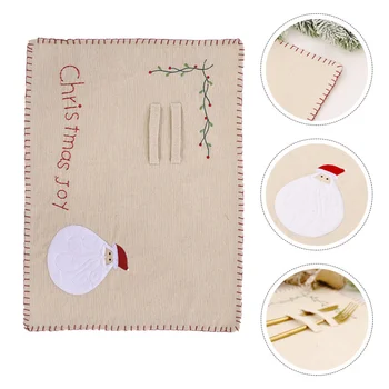 

2Pcs Christmas Placemats Table Mats Non Slip Heat Resistant Cutlery Mat for Home