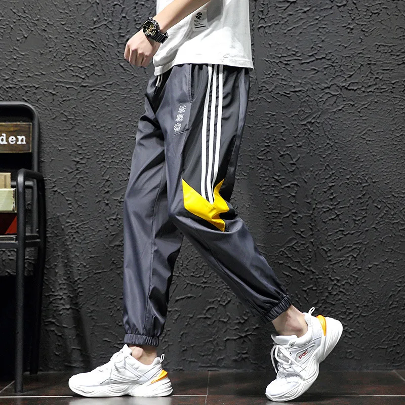 

2020 Spring Main Push Japanese-style Black Wall Thin Contrast Color Workwear Capri Pants M-5x Hk122-p