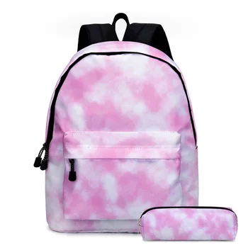 

Tie Dye Printing Girl Backpack Primary School Students Children Schoolbag Pencil Bag Daypack School College Student Ins Simple B