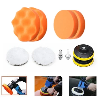 

Car Beauty Waxing Set Automotive Polishing Tools Car Polishing Wheel Wool Pad Wave Flat Sponge Wheel Beauty Waxing