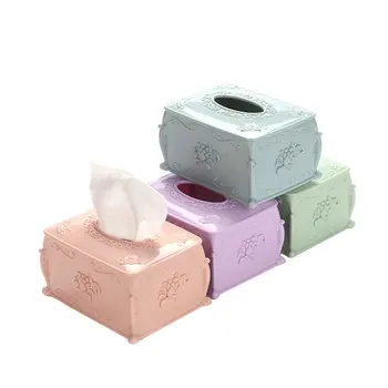 

European Lace Plastic Tissue Boxes Creative Environmental Protection Home Coffee Table Living Room Sundries Napkin Storage Boxes