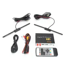 HD 1080P ТВ тюнер DVB-T2 автомобильный тв приемник тюнер спутниковый декодер с 2 Antnenna для Европы