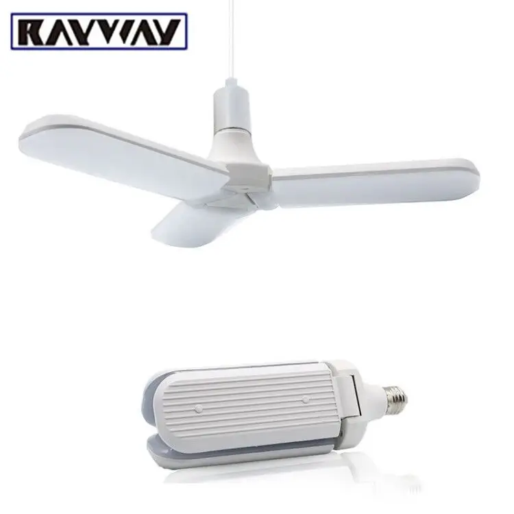 

AC85-265V E27 LED Bulb Ceiling Fan Lamp 60W Foldable Fan Blade Angle Adjustable Light Bulb For Home Living Room